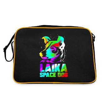 Laika Space Dog Union soviétique Russie Space Travel - Sac Retro - noir/or - Dos