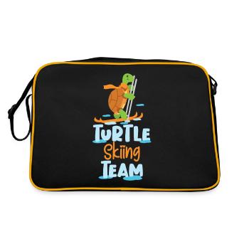 Tortue Ski ski vacances de ski cadeau - Sac Retro - noir/or - Dos