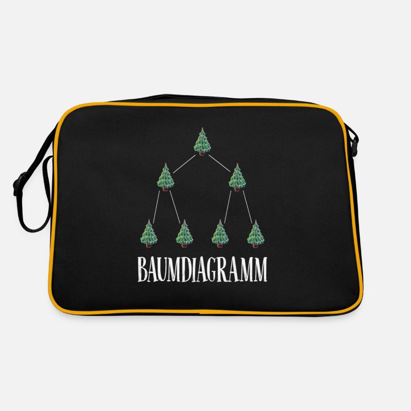 Mathe Weihnachtsoutfit mit Weihnachtsbaum Retro Tasche