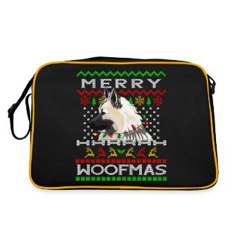 Dog Eurasier Merry Christmas - Retro Bag - black/gold - Back