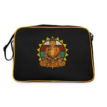 Yoga spirituel méditation bouddha vintage - Sac Retro - noir/or - Dos