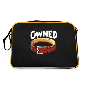 Collar bdsm Sadomaso Slave Submissive - Retro Bag - black/gold - Back