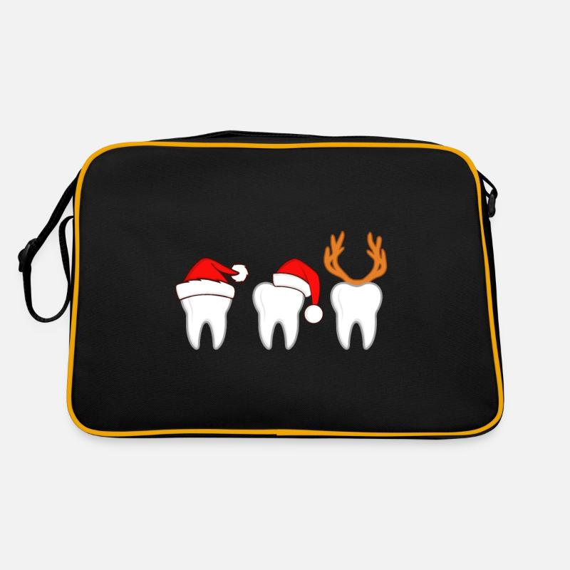 DENTIST CHRISTMAS Gift assistant dentaire pour - Sac Retro - noir/or