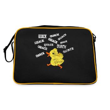 Duck funny duck design - Retro Bag - black/gold - Back