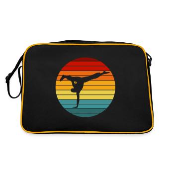 Danse et combat de capoeira - Sac Retro - noir/or - Dos
