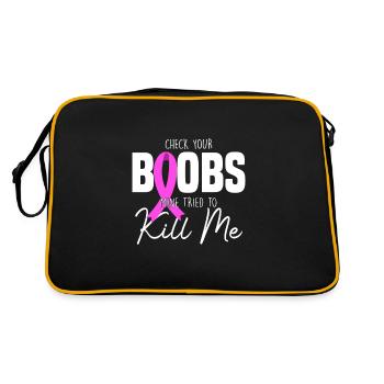 Breast Cancer Breast Cancer Breast Cancer Month - Retro Bag - black/gold - Back