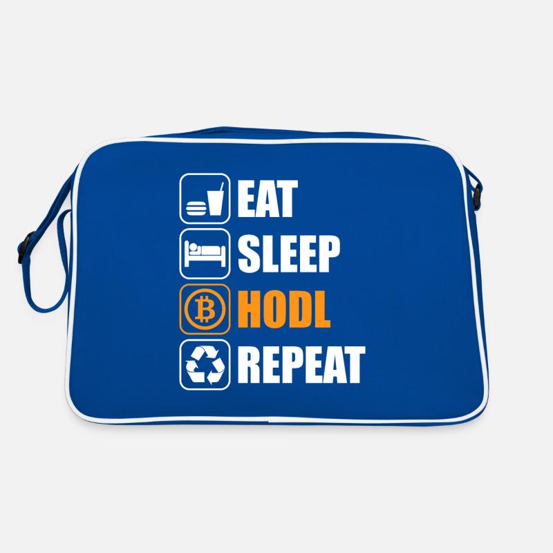 Manger dormir Hodl répéter - Bitcoin Sac Retro