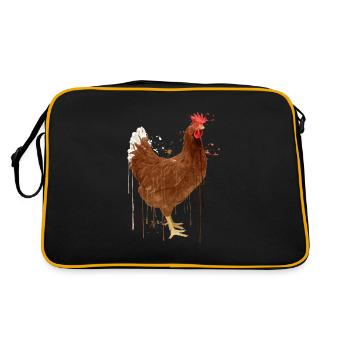 Gouttes de poulet - Sac Retro - noir/or - Dos