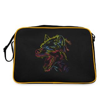 Scribble Hyena - Retro Bag - black/gold - Back