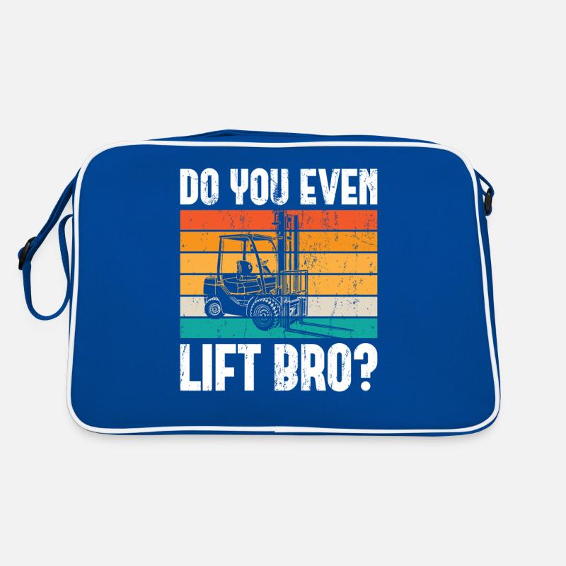 Forklift forklift truck driver Retro Bag