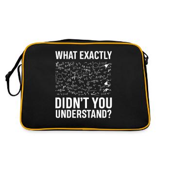 Was hast du Nicht verstanden Physik - Retro Tasche - Schwarz/Gold - Hinten