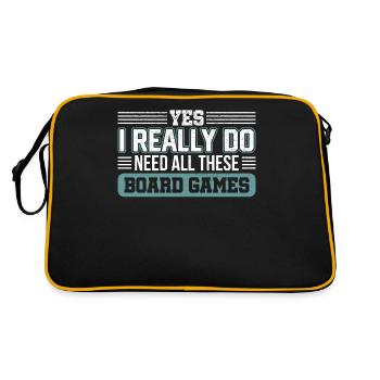 Cadeau de jeu de société Gamer RPG - Sac Retro - noir/or - Dos