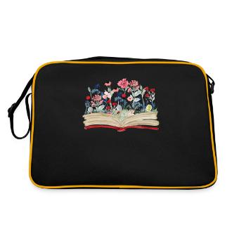 Bookworm book reading bookworm - Retro Bag - black/gold - Back