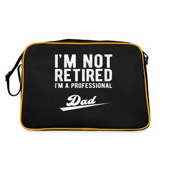 Professional Retired Dad With Pride - Retro Bag - black/gold - Back