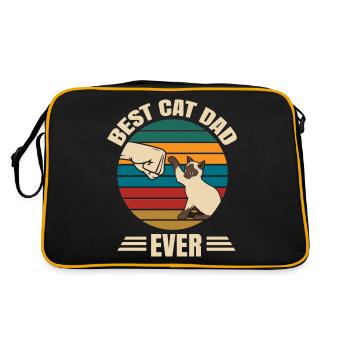 Chats Siamois Chat Doux Drôle - Sac Retro - noir/or - Dos