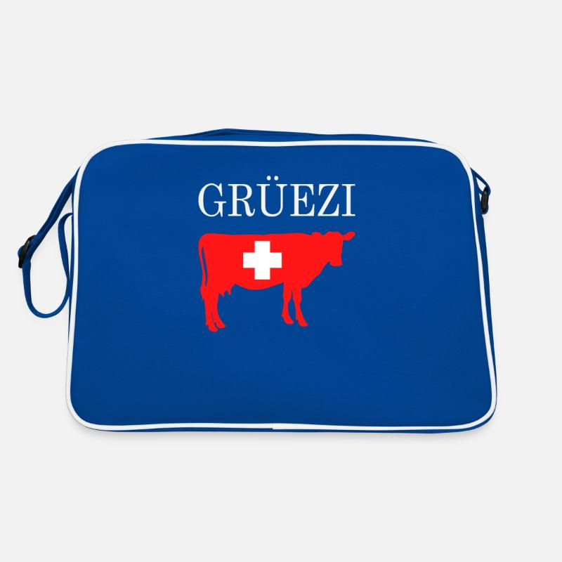 Grüezi Schweiz Flagge Schweizerdeutsch Geschenk Retro Tasche