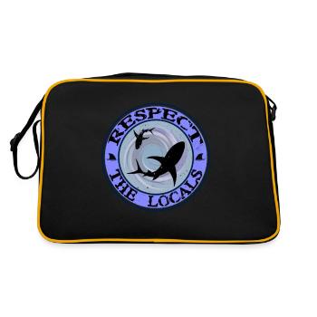 Respect The Locals Shark - Retro Bag - black/gold - Back