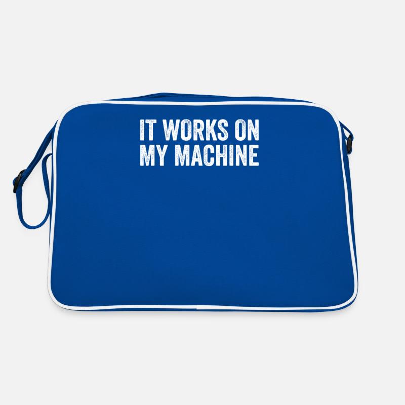 Funny programmer developer code humor quote Retro Bag