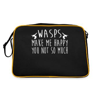 Les guêpes me rendent heureux - Sac Retro - noir/or - Dos