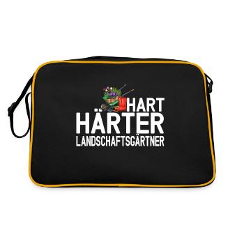 Hart Härter Landschaftsgärtner - Retro Tasche - Schwarz/Gold - Hinten