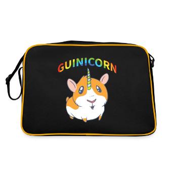 Cochon d'Inde Licorne rongeur mignon Guinicorn - Sac Retro - noir/or - Dos