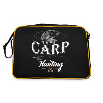 Carp accessories fishing angler gift - Retro Bag - black/gold - Back