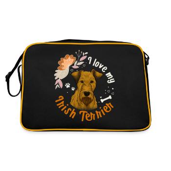 J'adore mon cadeau de chien Irish Terrier - Sac Retro - noir/or - Dos