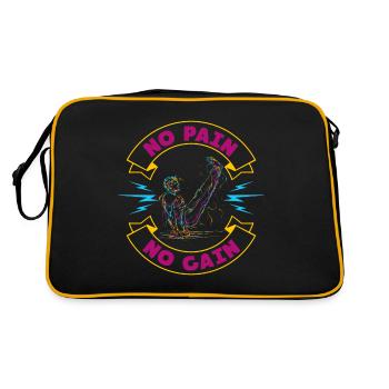 Pas de douleur pas de gain calisthenics cadeau v-sit gym - Sac Retro - noir/or - Dos