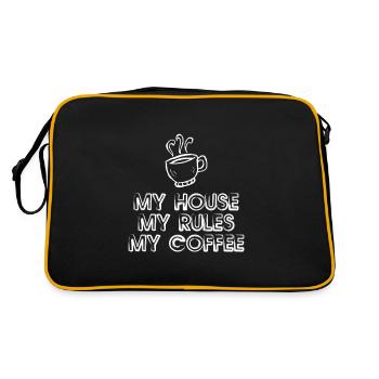 Ma maison, mes règles, mon café - Sac Retro - noir/or - Dos