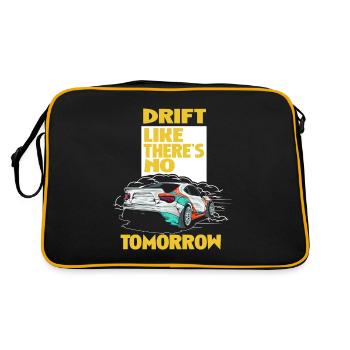 Auto Driften Wettbewerb Drift Als gäbe es kein - Retro Tasche - Schwarz/Gold - Hinten