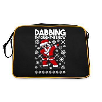 Dabbing Santa Claus Christmas Kids Boys Girls Dab - Sac Retro - noir/or - Dos