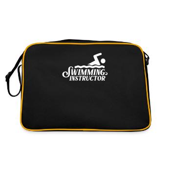 Entraîneur de natation apprenant à nager - Sac Retro - noir/or - Dos