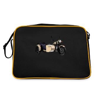 Ural Motorcycle Moped Soviet Team Gift Idea - Retro Bag - black/gold - Back