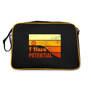 Retro Physics Design I Have Potential - Retro Bag - black/gold - Back