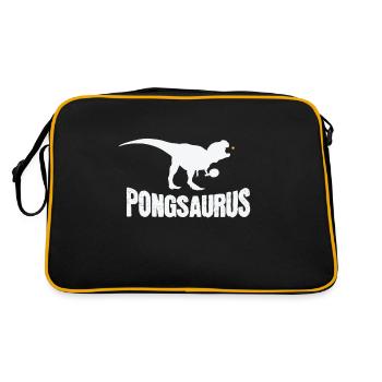 Table Tennis Dinosaur Rex Pongsaurus - Retro Bag - black/gold - Back