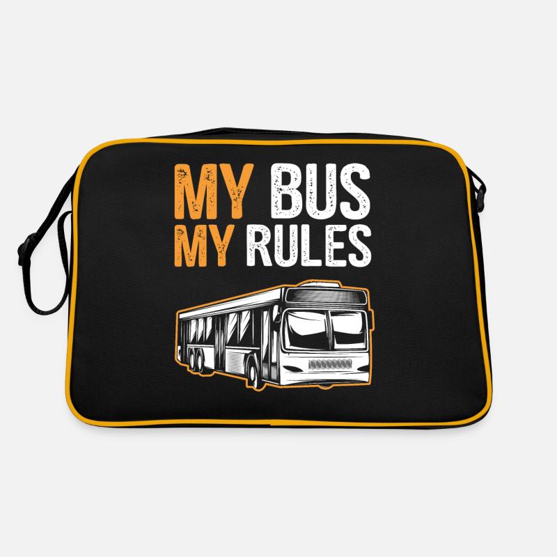My bus My rules - bus driver gift - Retro Bag - black/gold