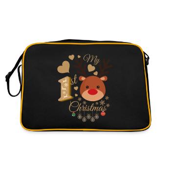 Le premier Noël de bébé - Sac Retro - noir/or - Dos
