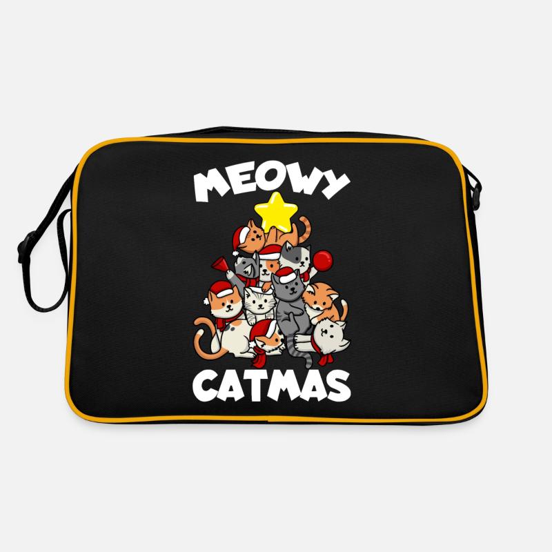 Chat Chat Chat Arbre Meowy Catmas Drôle Sac Retro