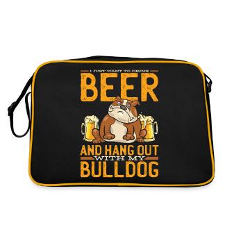 Bulldog Tight Bulldog Bulldogs - Retro Bag - black/gold - Back