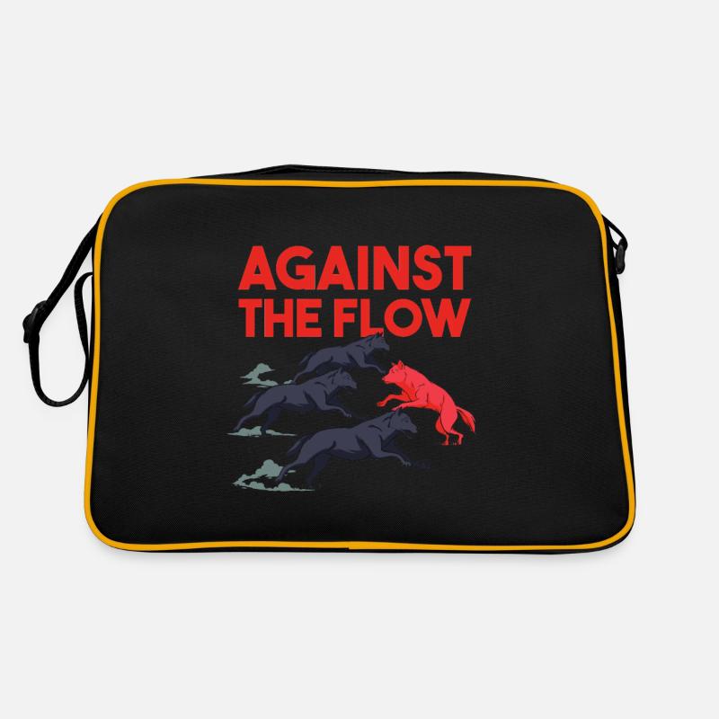 wolfs against the flow Retro Bag