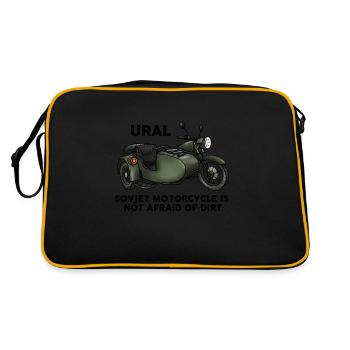 Ural motorcycle moped Soviet team gift idea - Retro Bag - black/gold - Back