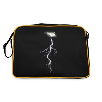 Idée cadeau d'éclairage Lightning Bolt Graphic - Sac Retro - noir/or - Dos