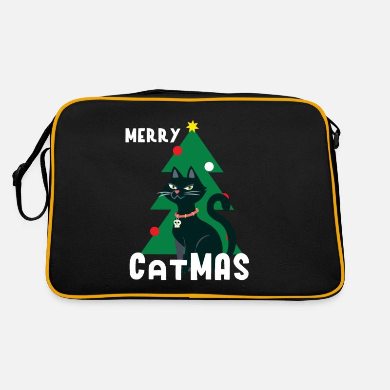 Chats Noël Xmas Miau Idée cadeau Sac Retro