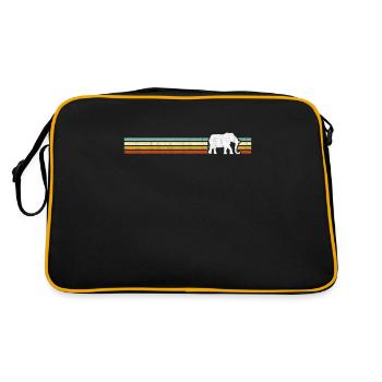 Vintage Elephant Afrique Zoo Elephants Retro - Sac Retro - noir/or - Dos