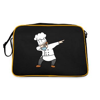 Dabbing Chef Head Chef Dab Dance - Retro Bag - black/gold - Back