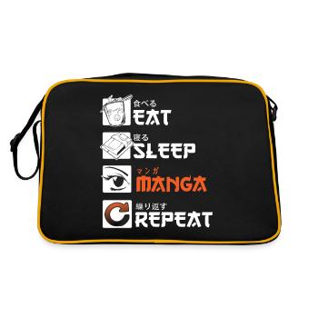 manger sommeil manga répéter - Sac Retro - noir/or - Dos