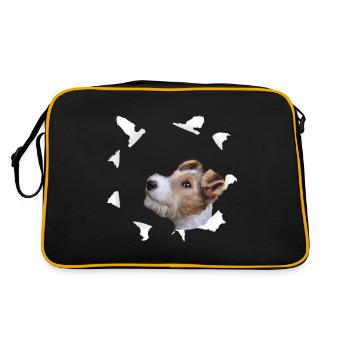 Tshirt Fox Terrier - Chemise pour chien Fox Terrier - Sac Retro - noir/or - Dos