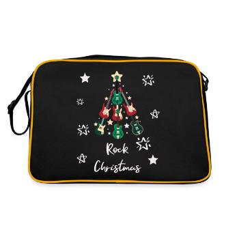Rock Christmas Rock Fir Tree Xmas Tree Music - Retro Bag - black/gold - Back