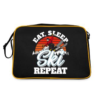 Les skieurs Vacances de ski - Sac Retro - noir/or - Dos