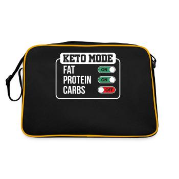 Cadeau Keto à l'avocat diététique - Sac Retro - noir/or - Dos